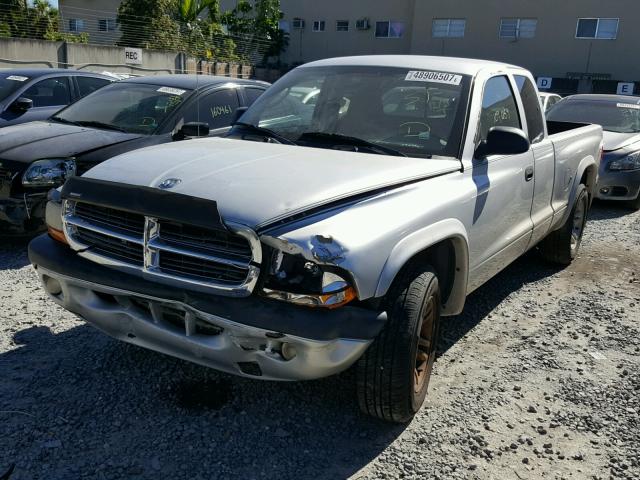 1D7GL32N44S748184 - 2004 DODGE DAKOTA SPO SILVER photo 2