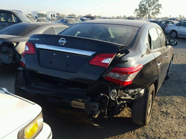 3N1AB7AP6FY373127 - 2015 NISSAN SENTRA S BLACK photo 4