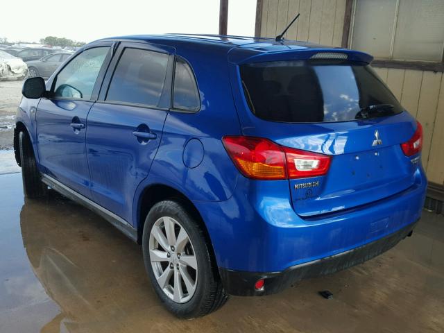 4A4AP3AU2FE041852 - 2015 MITSUBISHI OUTLANDER BLUE photo 3