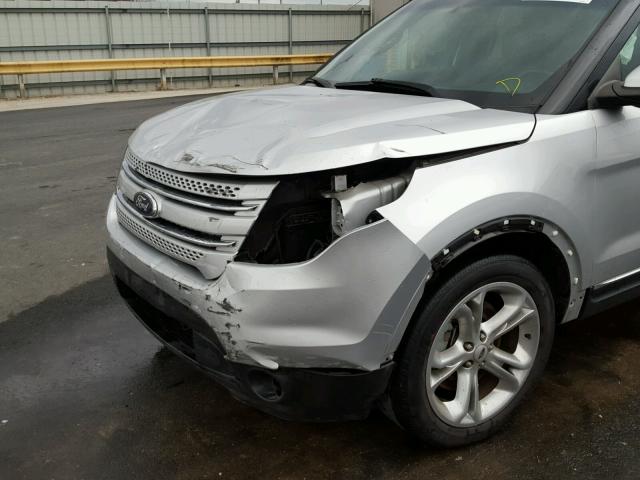 1FM5K7F83EGB00545 - 2014 FORD EXPLORER L SILVER photo 9