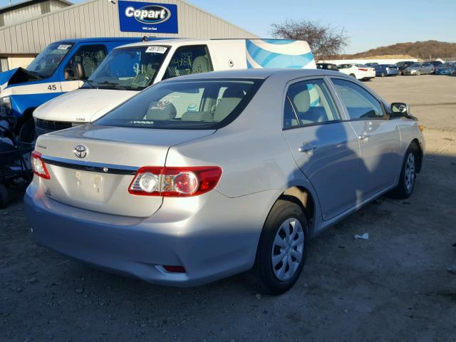 2T1BU4EE0DC993715 - 2013 TOYOTA COROLLA BA SILVER photo 4