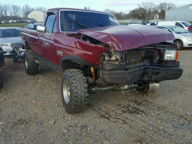 1FTHF36G4KNB30229 - 1989 FORD F350 BURGUNDY photo 1