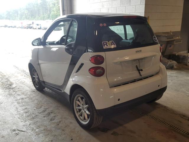 WMEEJ31X19K222923 - 2009 SMART FORTWO PUR WHITE photo 3