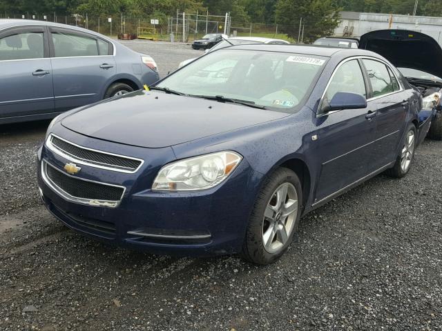 1G1ZH57B284195164 - 2008 CHEVROLET MALIBU 1LT BLUE photo 2
