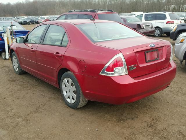 3FAHP06Z77R147856 - 2007 FORD FUSION S RED photo 3