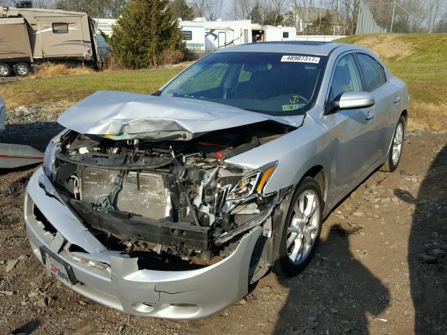 1N4AA5AP0EC447319 - 2014 NISSAN MAXIMA S SILVER photo 2