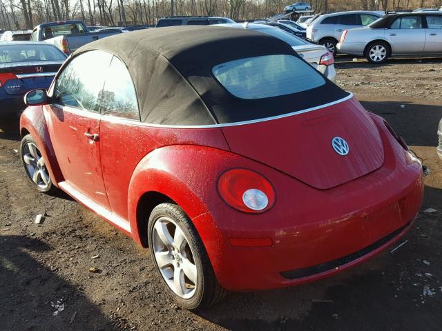 3VWSF31Y86M303401 - 2006 VOLKSWAGEN NEW BEETLE RED photo 3