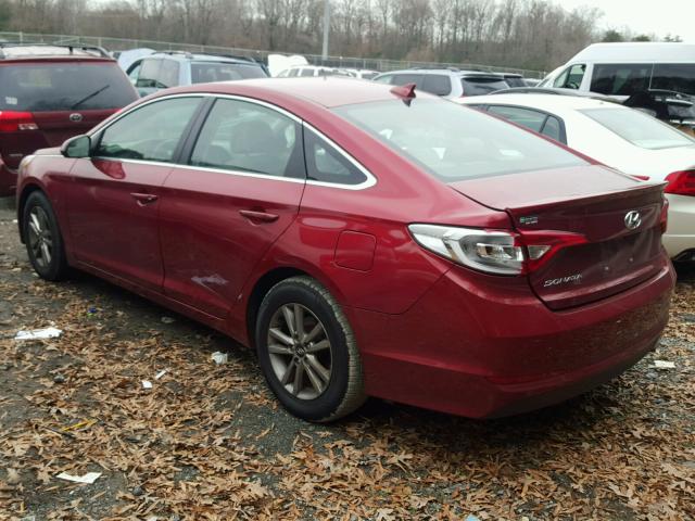 5NPE24AF4GH321904 - 2016 HYUNDAI SONATA SE RED photo 3