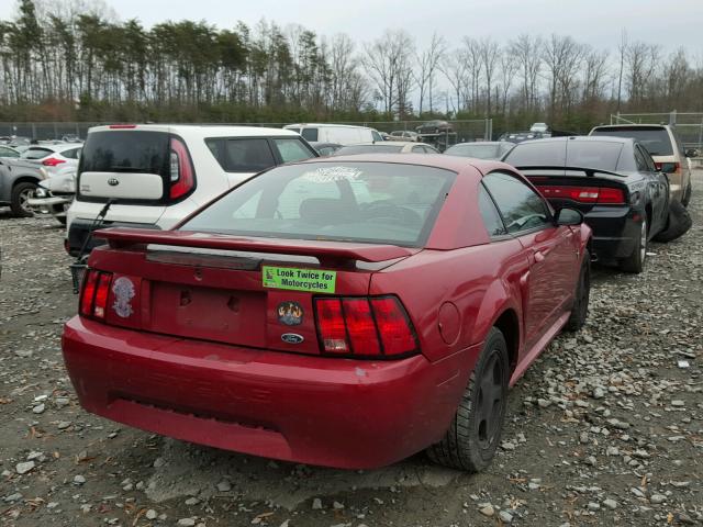 1FAFP40463F313402 - 2003 FORD MUSTANG RED photo 4