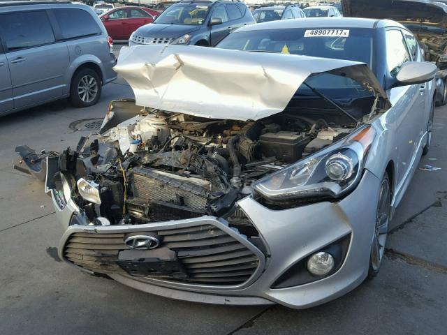 KMHTC6AEXFU242048 - 2015 HYUNDAI VELOSTER T SILVER photo 2