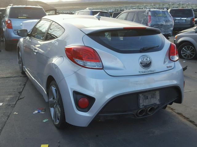 KMHTC6AEXFU242048 - 2015 HYUNDAI VELOSTER T SILVER photo 3