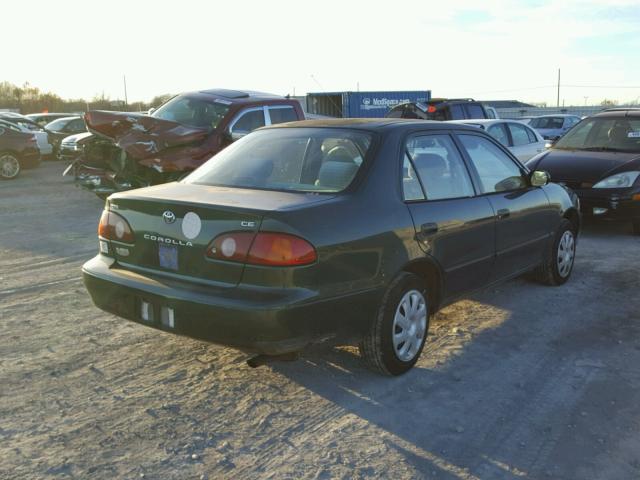 1NXBR12E41Z540633 - 2001 TOYOTA COROLLA CE GREEN photo 4