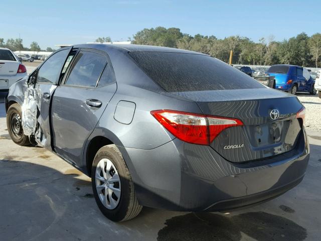 2T1BURHE7GC733826 - 2016 TOYOTA COROLLA L GRAY photo 3