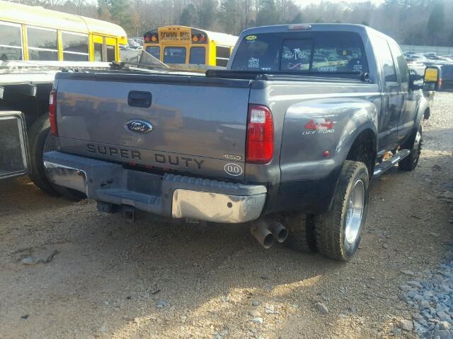 1FTXW43R89EA68299 - 2009 FORD F450 SUPER GRAY photo 4