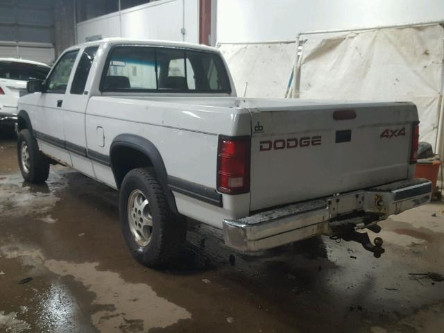 1B7GG23Y5TS609178 - 1996 DODGE DAKOTA WHITE photo 3