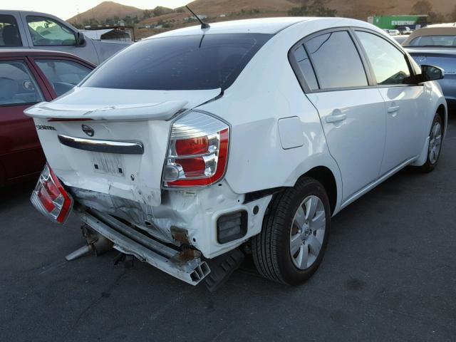 3N1AB6APXCL741358 - 2012 NISSAN SENTRA 2.0 WHITE photo 4