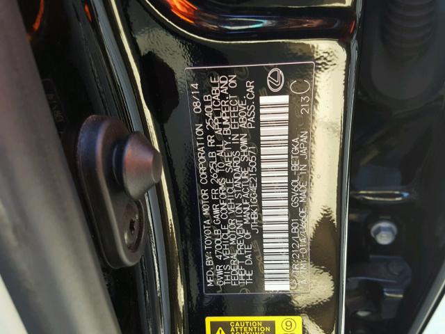 JTHBK1GG4E2150571 - 2014 LEXUS ES 350 BLACK photo 10