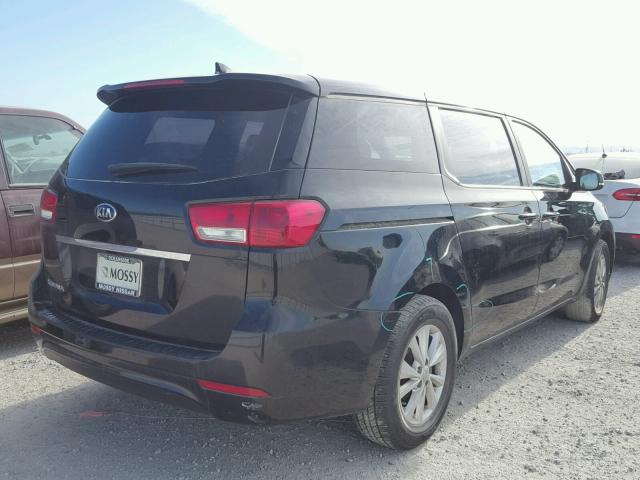 KNDMA5C19G6151216 - 2016 KIA SEDONA L BLACK photo 4