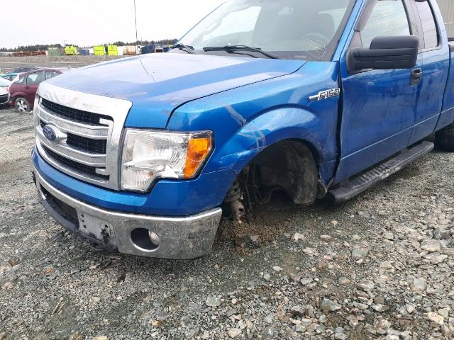 1FTFX1EF8DKD85455 - 2013 FORD F150 SUPER BLUE photo 9