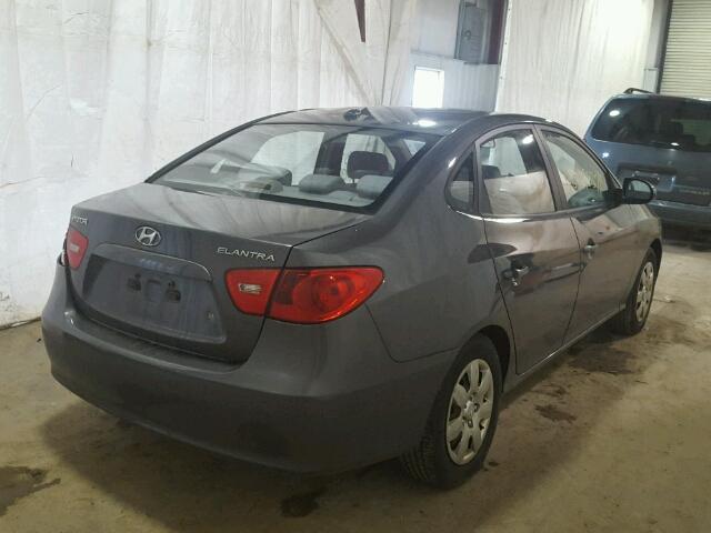 KMHDU46D07U166993 - 2007 HYUNDAI ELANTRA GL GRAY photo 4