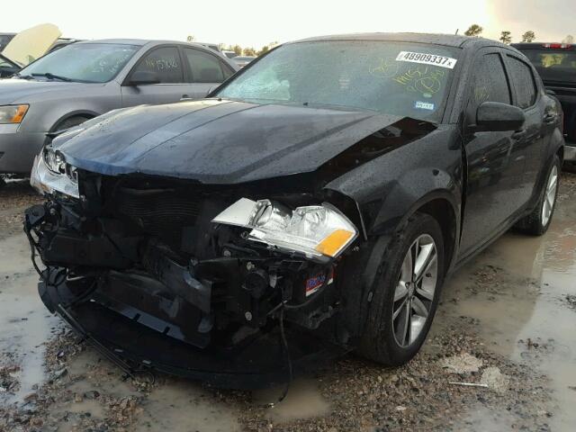 1B3BD1FGXBN622197 - 2011 DODGE AVENGER MA BLACK photo 2