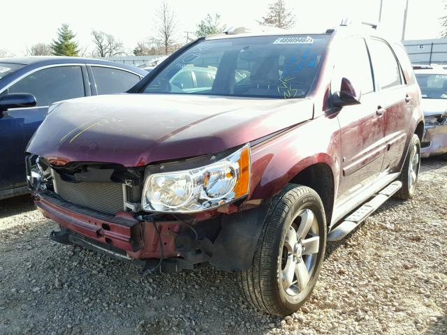 2CKDL43F286067601 - 2008 PONTIAC TORRENT MAROON photo 2