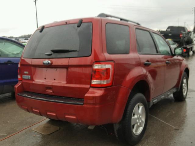 1FMCU0D76CKC15251 - 2012 FORD ESCAPE XLT MAROON photo 4