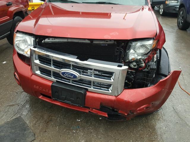 1FMCU0D76CKC15251 - 2012 FORD ESCAPE XLT MAROON photo 9