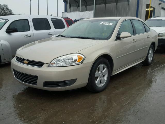 2G1WB5EK9A1155091 - 2010 CHEVROLET IMPALA LT CREAM photo 2