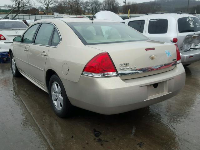 2G1WB5EK9A1155091 - 2010 CHEVROLET IMPALA LT CREAM photo 3