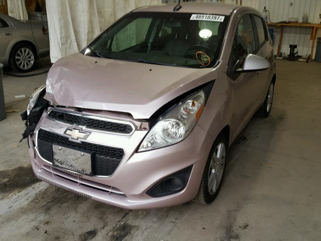 KL8CD6S91DC505204 - 2013 CHEVROLET SPARK 1LT PINK photo 2