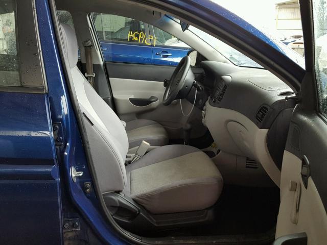 KMHCN4AC0AU464779 - 2010 HYUNDAI ACCENT GLS BLUE photo 5