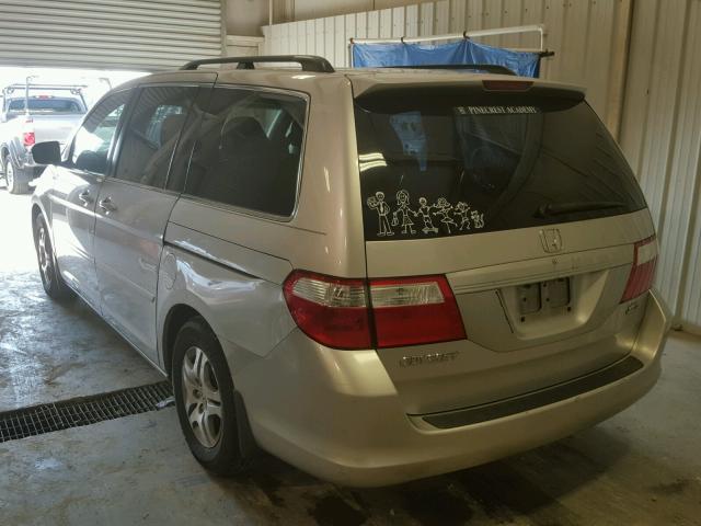 5FNRL38627B403112 - 2007 HONDA ODYSSEY EX SILVER photo 3