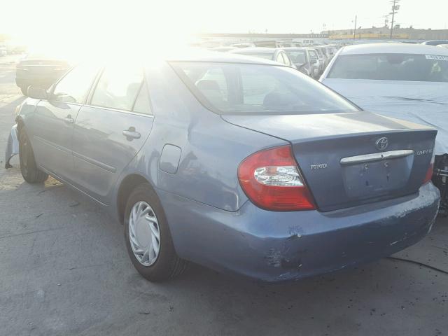 4T1BE32K13U652337 - 2003 TOYOTA CAMRY LE BLUE photo 3