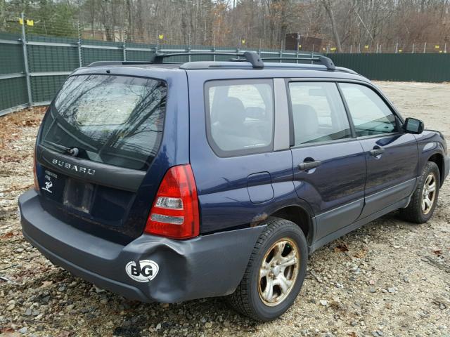 JF1SG63665H711725 - 2005 SUBARU FORESTER 2 BLUE photo 4