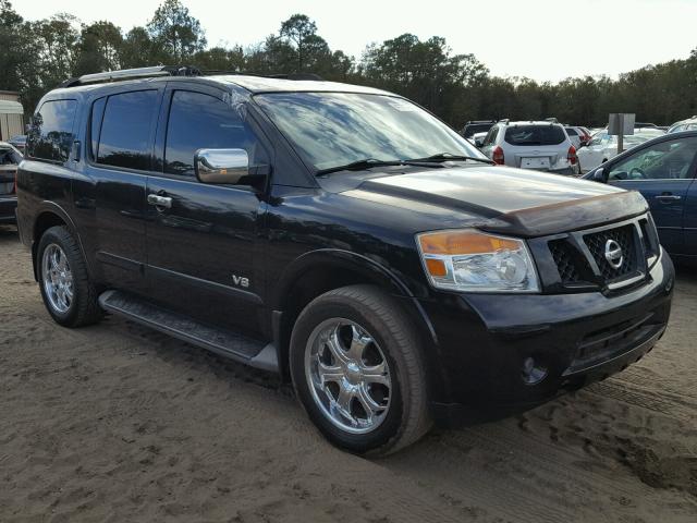 5N1BA08D18N607841 - 2008 NISSAN ARMADA SE BLACK photo 1