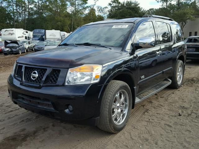 5N1BA08D18N607841 - 2008 NISSAN ARMADA SE BLACK photo 2