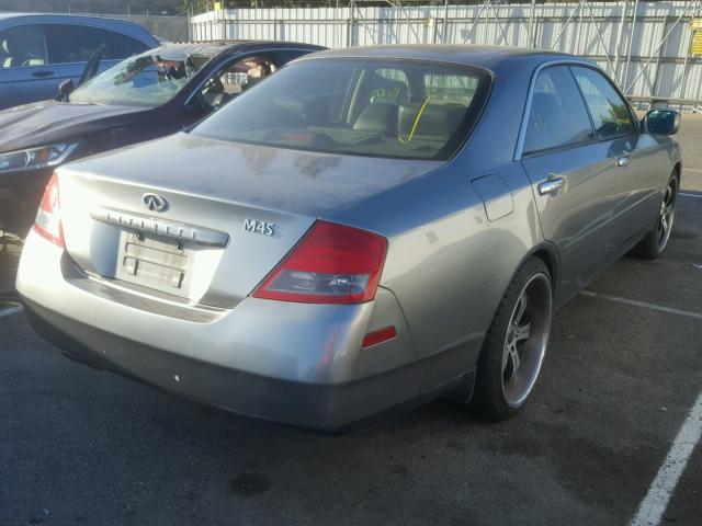 JNKAY41E74M401556 - 2004 INFINITI M45 GRAY photo 4