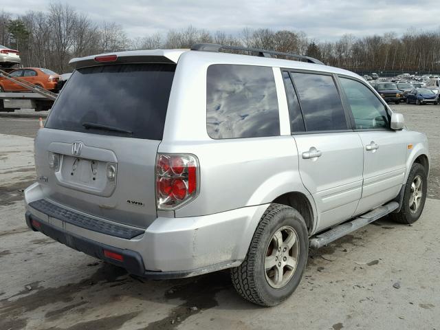 2HKYF18666H546734 - 2006 HONDA PILOT EX SILVER photo 4