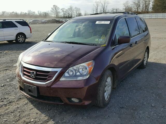 5FNRL38259B010124 - 2009 HONDA ODYSSEY LX BURGUNDY photo 2