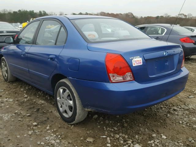 KMHDN46D85U974020 - 2005 HYUNDAI ELANTRA GL BLUE photo 3