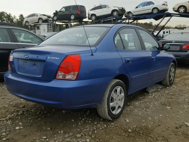 KMHDN46D85U974020 - 2005 HYUNDAI ELANTRA GL BLUE photo 4