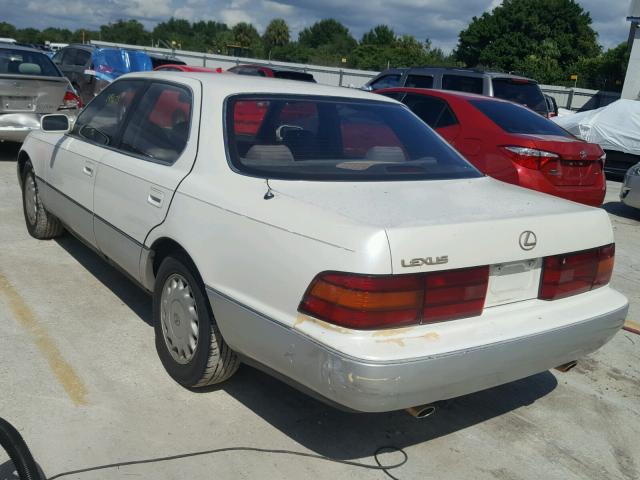 JT8UF11E8M0072309 - 1991 LEXUS LS 400 WHITE photo 3