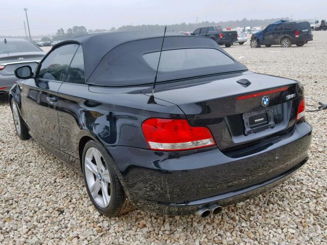 WBAUL7C58BVM79876 - 2011 BMW 128 I BLACK photo 3