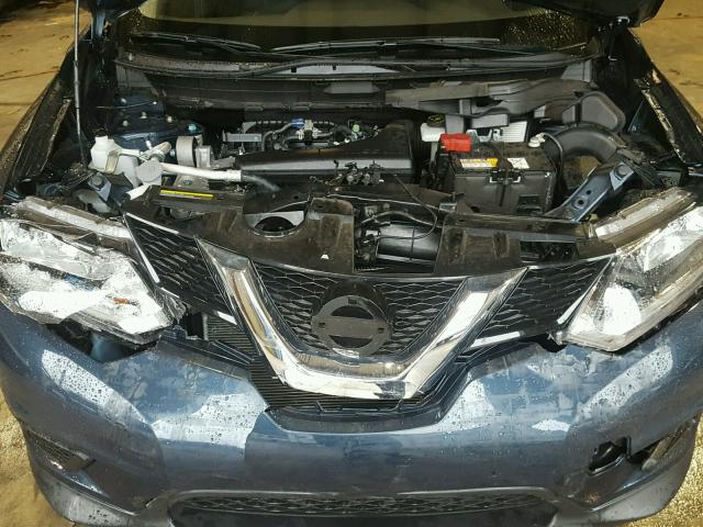 JN8AT2MT9GW008945 - 2016 NISSAN ROGUE S BLUE photo 7