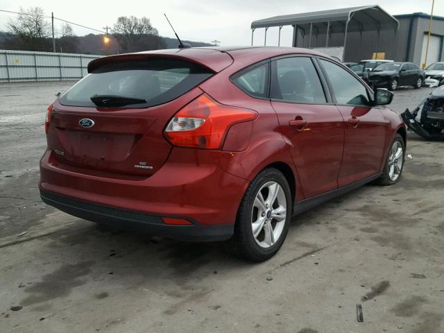 1FADP3K27DL383457 - 2013 FORD FOCUS SE RED photo 4