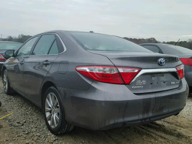 4T1BD1FK0FU149162 - 2015 TOYOTA CAMRY HYBR GRAY photo 3