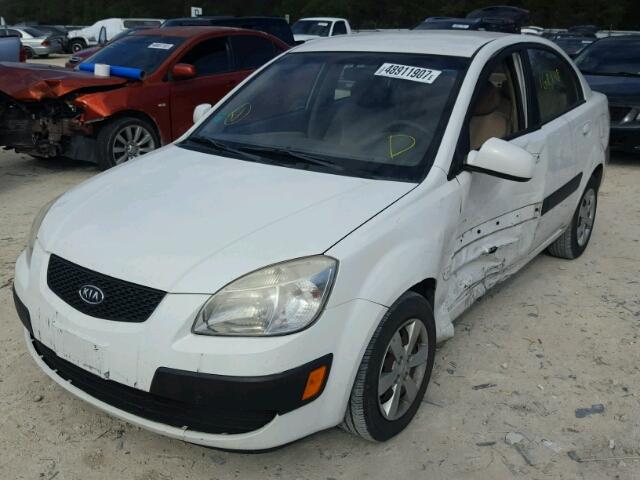 KNADE123086297504 - 2008 KIA RIO BASE WHITE photo 2