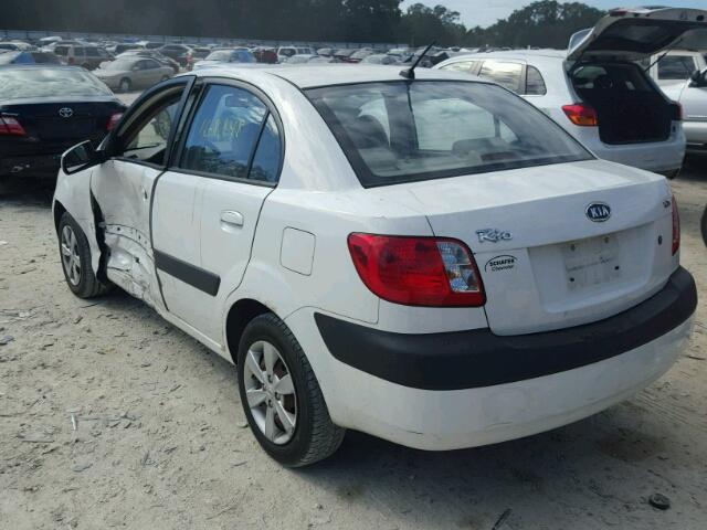 KNADE123086297504 - 2008 KIA RIO BASE WHITE photo 3