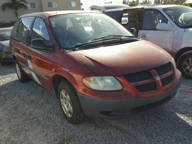 1D4GP25B03B272110 - 2003 DODGE CARAVAN SE RED photo 1